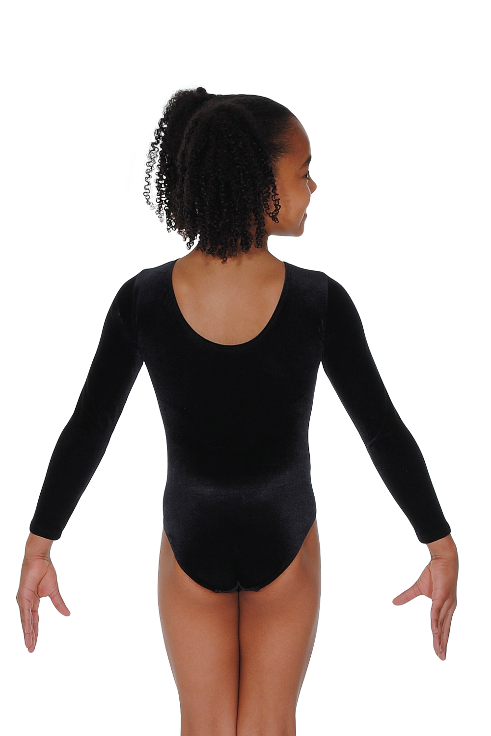 Classic Long Sleeved Smooth Velour Gymnastics Leotard