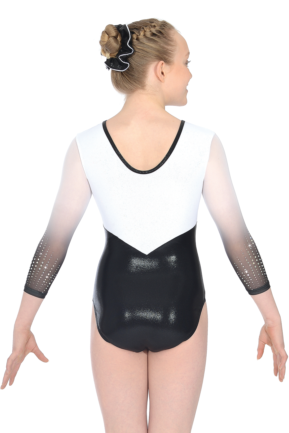 Shadow Ombre Mesh 3/4 Sleeve Leotard