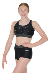 Active Eco Crop Top mit Kristallmotiv