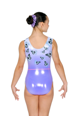 Bliss Butterfly Print Sleeveless Leotard with Crystal Motif