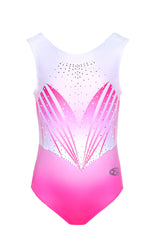 Passion Matt Print Sleeveless Leotard with Crystal Motif